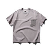E17502メンズ  半袖 Tシャツ トッブス 2024春夏新作 コントラスト色 カジュアル ラウンドネック