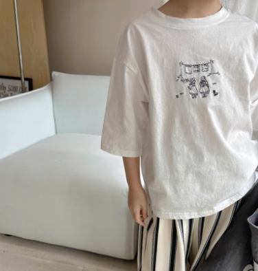 2024年 新作 韓国風子供服 新しいスタイル 可愛い 半袖Tシャツ純綿 90-150CM