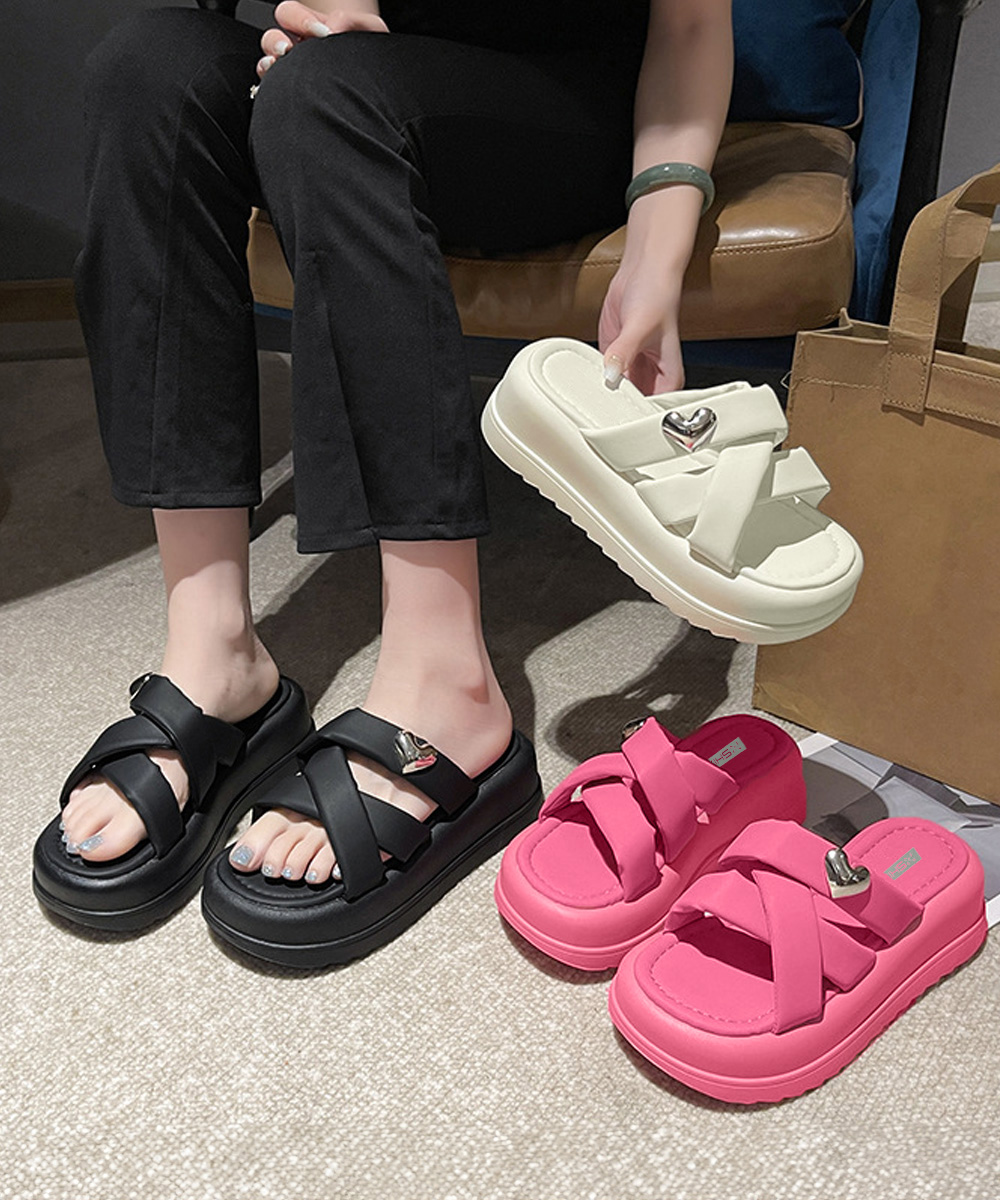 日本倉庫即納】 厚底 ミュールサンダル クロスベルト 夏 | 卸売・ 問屋 