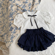 2024新作 韓国風  ベビー服  子供服  女の子  半袖ップス+スカート  2点セット 90-140cm
