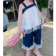 2024夏新作  ベビー服 韓国風子供服  女の子袖なしトップス+ズボン 2点セット   90cm-130cm