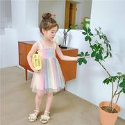 夏　女の子　ワンピース 　子供服 　キャミ　可愛い　チュールワンピース　おしゃれ　韓国語ども服