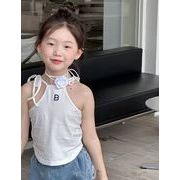 キッズ服     韓国風子供服    女の子    袖なしシャツ    2色