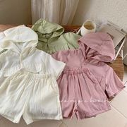 キッズ服     韓国風子供服    シャツ+パンツ    2点セット