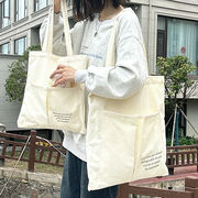 帆布バッグ　トートバッグ　大容量　エコバッグ　韓国ファッション　デザイン
