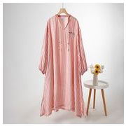 パジャマ 部屋着 小さな王子のナイトドレス（女性用）- ピンクストライプ A5ND23
