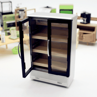 ドールハウス用 ミニチュア道具 フィギュア ぬい撮玩具 撮影 微風景 キッチン用品 電気冷蔵庫 模型 造景