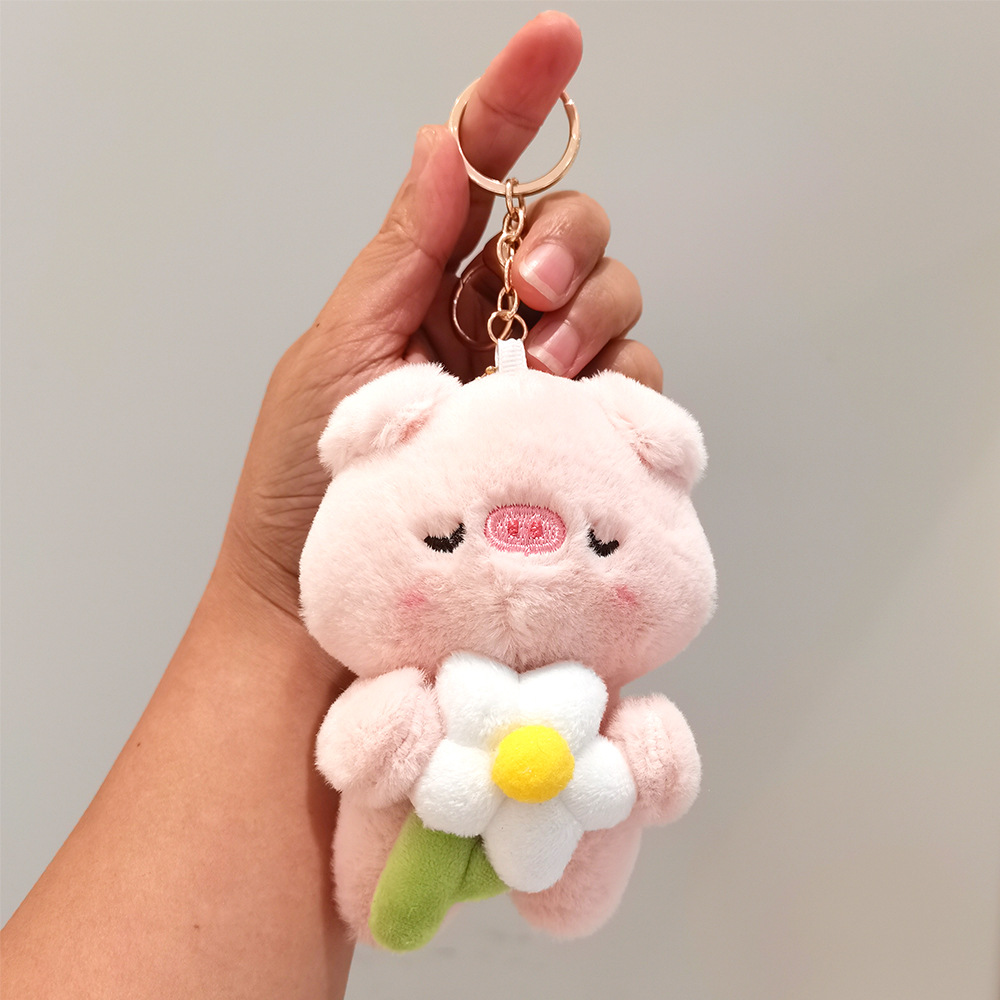ぬいぐるみ 豚のキーホルダーかわいい女の子のスクールバッグ