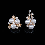 デコパーツ 花 ハンドメイド アクセサリーパーツ メタルチャーム ゴールド 貼り付けパーツ パールビジュー