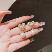 S925ポスト ピアス ハンドメイド  ピアス パール ハートピアス  イヤリング 2024新作