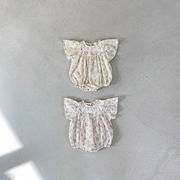 夏の女の赤ちゃんフローラルトライアングルロンパースベビー半袖かわいいロンパース薄いロンパース