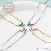 ネックレス 蝶 バタフライ サージカルステンレス k18コーティング【国内即納】