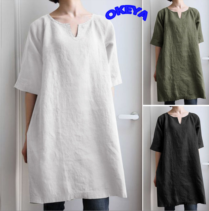 2024年夏新作 レディース服 ワンピース ロングワンピース vネック 無地 カジュアル S#-5XL#