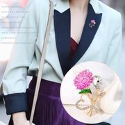 韓国ファッション新ひまわりブローチ合金ダイヤモンドレディースコサージュブローチ服装飾アクセサリー