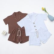 「2024」子供服★トップス+ショートパンツ★セットアップ★韓国風子供服★3色73cm～100cm