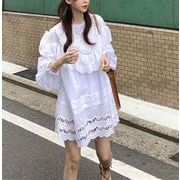 2024年INS　夏秋新作　気質   韓国系 カジュアル系 おしゃれ    ワンピース