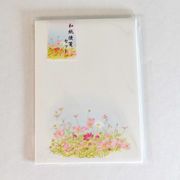 【花のイラスト和紙便箋セット 】（ コスモス ）和紙便箋8枚+和紙封筒3枚+シール3ピース他・純日本製