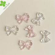 蝶結び アクセサリーパーツ デコパーツ 髪飾り DIY素材 ハンドメイド 貼り付けパーツ