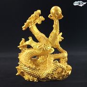龍の置物 風水 金運 龍 置物 風水龍 龍神 龍置物 風水グッズ 開運グッズ 開運 辰 (樹脂製小盆龍)