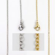 ステンレスチェーン アズキ シルバー ゴールド カラー【1mm】【40-45-50-55cm】