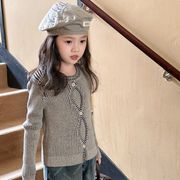 子供服　90~140cm　キッズトップス　長袖　ニットTシャツ　　韓国キッズ服