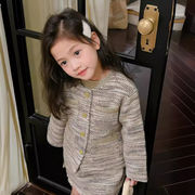子供服　90~140cm　キッズセットアップ　ジャケット＋スカート　　韓国キッズ服