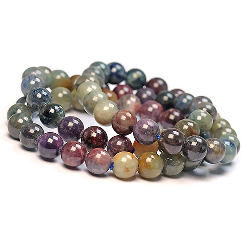 約9mm コランダム Mixサファイア ブレスレット【FOREST 天然石