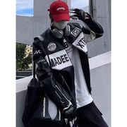トップス アウター ジャケット ブルゾン ライダース PU フェイクレザー メンズ