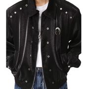 トップス アウター ジャケット ブルゾン ライダース PU フェイクレザー メンズ