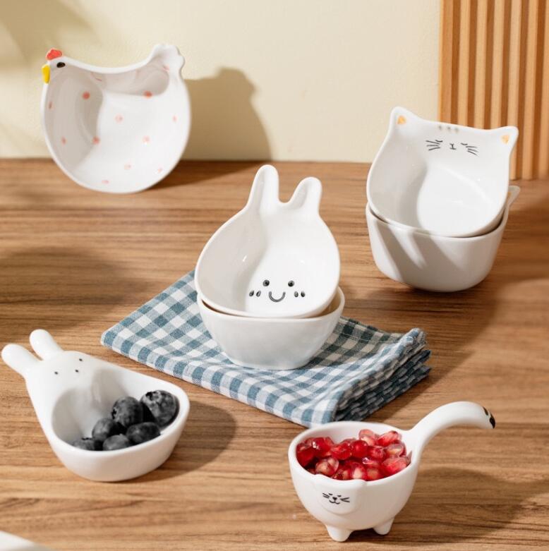 ゆずりは工房　食器　猫　皿　中サイズ　せともの　陶器 torizara_neko6_02.jpg