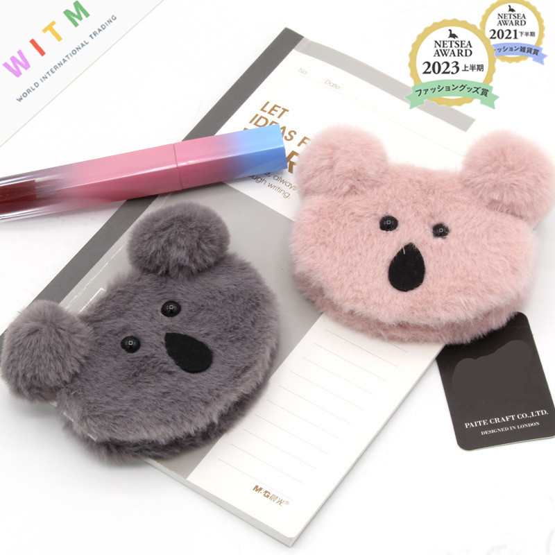 コアラ柄 両面鏡 ミラー 化粧鏡 スタンドミラー 拡大鏡 コンパクト