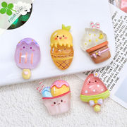 アイスクリーム アクセサリーパーツ DIY素材 デコパーツ 髪飾り ハンドメイド 貼り付けパーツ