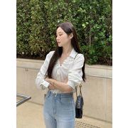 今季マストバイ　気質   chic 韓国   カジュアル系   設計感   長袖 ブラウス