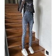 2024春秋新作 ボトムス 女 レディース ハイウエスト スキニー レギンス 九分丈パンツ