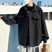 メンズ用トップス・格子柄コート・秋と冬・アウター・気質・ジャケットトップス・M～XXXL   2色