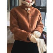 chic 韓国 ファッション　 気質     レトロ     防寒 厚手      防寒ラムウール　 ギャケット