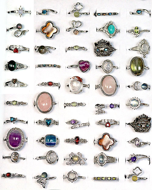 【予約販売品】 天然石 箱売り まとめ売り フリーサイズ 指輪 100個 リング アクセサリー