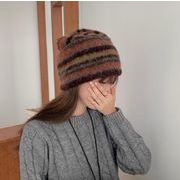 キャップ 小顔効果  帽子 ニット帽  毛糸 防寒