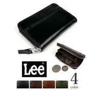 全4色 Lee リー クロスステッチデザイン ラウンドファスナー小銭入れ コインケース 本革