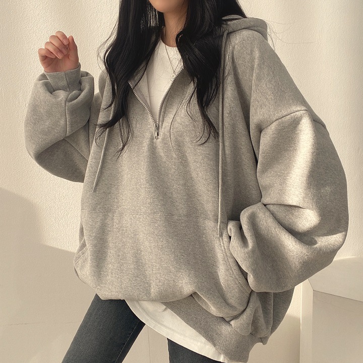 プルオーバー トップス パーカー 秋冬服 レディース フード カジュアル ハリ感 長袖