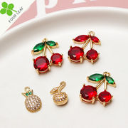 さくらんぼ アクセサリーパーツ DIY素材 デコパーツ ハンドメイド