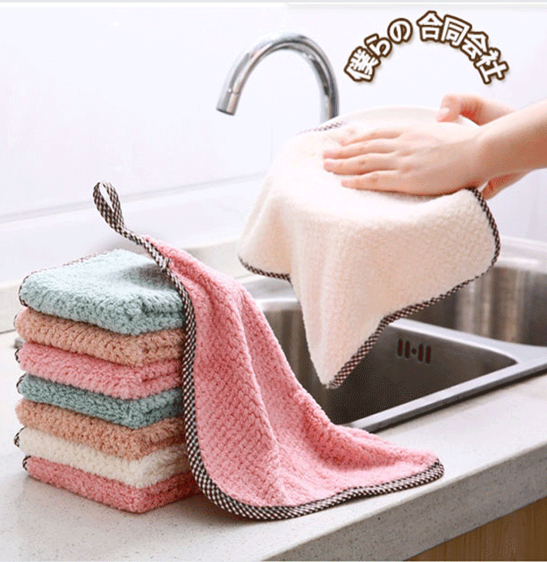 雑巾 掃除クロス 厚手 キッチンクロス ハンドタオル  速乾 ぞうきん  吸水*油汚れに強い 25*25cm