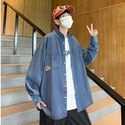 韓国風　メンズシャツ　スウェット　春秋新作　カジュアル　デニムシャツ　 シャツ　ブラウス★M-2X