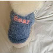 ペット用品  ペット服 Tシャツ 起毛 防寒 犬服