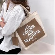 キャンバス地トートバッグ フェイクレザー レディース トートバッグ