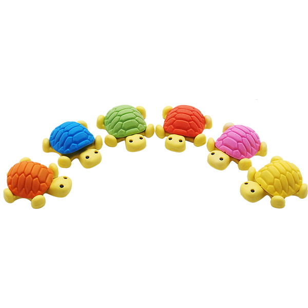 亀の消しゴム Amazon | DCMA 文房具 消しゴム 立体 3D 亀 タートル ウミガメ 4匹