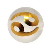 ≪特価品/国内在庫≫クォーツ水晶 丸玉星座丸玉ビーズ かに座 約12mm