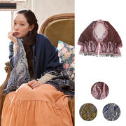｜特価｜ウールショール/刺繍入り[レディース 秋冬 ストール マフラー TOMOawsale]