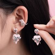 ★Heart★　ハートアクセ　ハートピアス＋イヤーカフ　デイリー　韓国アクセサリー