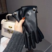 手袋　かわいい　レディース　秋冬　韓国ファッション　デザイン　パール